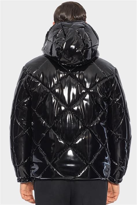 versace collection down jacket black|Versace jackets for men.